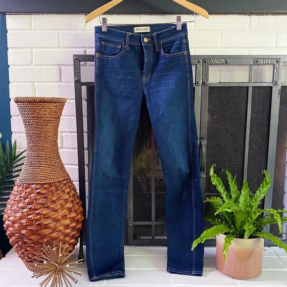 Madewell 9-inch High Rise Dark Wash Skinny Jeans - Picture 1 of 8